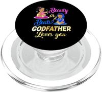 Cute Beauty Or Beat Godfather Loves You - Fiesta de revelación de género PopSockets PopGrip para MagSafe