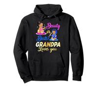 Cute Beauty Or Beat Grandpa Loves You - Fiesta de revelación de género Sudadera con Capucha