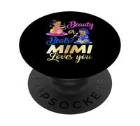 Cute Beauty Or Beat Mimi Loves You - Fiesta de revelación de género PopSockets PopGrip Adhesivo
