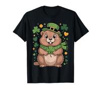 Cute Beaver Lucky Shamrock St Patricks Day Kids Camiseta