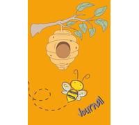 Cute Bee Journal: adorable design, mini size 4x6in 110 blank pages, wide-ruled lines