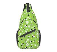 Cute Bee Sling Bag Bolso Bandolera Mochila de Hombro Mochila Informal Mochila de Pecho Mochila Linda
