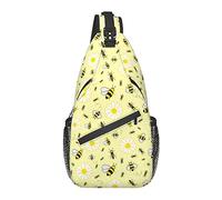 Cute Bee Sling Bag Bolso Bandolera Mochila de Hombro Mochila Informal Mochila de Pecho Mochila Linda