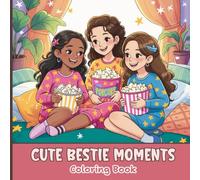 Cute Bestie Moments Coloring Book for Adults: A heartwarming collection of cozy friendship scenes, weekend picnics, cooking together, joyful girl ... to soothe the mind and spark creativity.