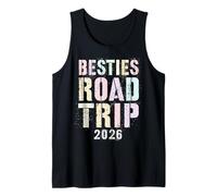 Cute Besties Road Trip 2026 Vacation Cruise Vacay Beach Camiseta sin Mangas