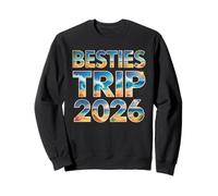Cute Besties Trip 2026 Vacaciones para niñas Surfing Travel Vacay Sudadera