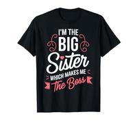 Cute Big Sister Boss Para Orgullosas Niñas Mayores Fuerte Poder Camiseta
