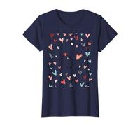 Cute Bird Heart Doodle Pastel Valentine Love Funny Camiseta