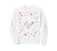 Cute Bird Heart Doodle Pastel Valentine Love Funny Sudadera