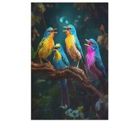 Cute Bird Puzzles 1000 Piezas para Adolescentes Juguete Creativo de Madera Puzzle Familiar Nivel de Dificultad Puzles Desafíos 78 × 53 cm