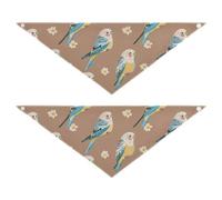 Cute Birds Bloom - Pañuelos para perros a granel, forma única, ajustable, bufanda para mascotas, lindo juego de vacaciones para perros y gatos, talla M