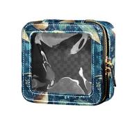 Cute Birds in Rain - Bolsa de maquillaje transparente para el cuidado de la piel para mujer, Cute Birds in Rain, 1 talla, Cute Birds in Rain, 1 talla