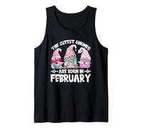Cute Birthday Garden Gnomes For Mom Legend Born In February Camiseta sin Mangas