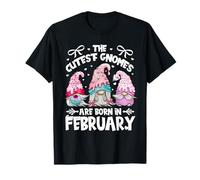 Cute Birthday Gnomes For Garden Mom Who Are Born In February Camiseta