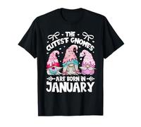 Cute Birthday Gnomes For Garden Mom Who Are Born In January Camiseta