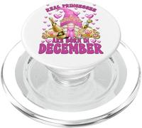 Cute Birthday Princess For Women Born In December Pink GNOME PopSockets PopGrip para MagSafe