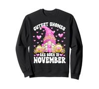 Cute Birthday Princess GNOME For Kids Girls Born In November Sudadera