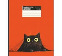 Cute Black Cat Composition Notebook: Adorable Wide-Eyed Kitty Under Blanket | 110 Lined Pages for Journaling, School Notes, or Creative Writing | Perfect Gift for Cat Lovers & Students