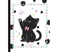 Cute Black Cat Notebook with Pink Bow - Kawaii Cat Composition for Girls, Teens & Cat Lovers | Pastel Hearts & Paw Prints | Wide Ruled Composition ... Writing & Everyday Notes - Perfect Gift