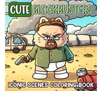 Cute Blockbusters Coloring Book: Cozy Cinema Coloring Pages Featuring Adorable Animal Friends in Movie-Inspired Scenes for Adults & Teens