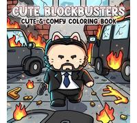 Cute Blockbusters Coloring Book: Famous Movie Animals Coloring pages featuring Adorable Cinema Moments and Simple Hygge Scenes for Adults and Film Fans