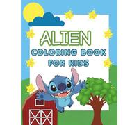 Cute Blue Alien Coloring Book