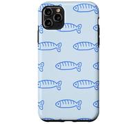 Cute Blue Sardine Charm Carcasa para iPhone 11 Pro MAX