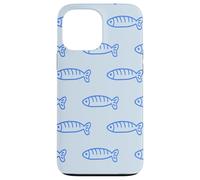 Cute Blue Sardine Charm Carcasa para iPhone 13 Pro MAX