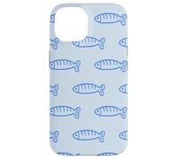 Cute Blue Sardine Charm Carcasa para iPhone 14
