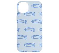 Cute Blue Sardine Charm Carcasa para iPhone 14 Plus