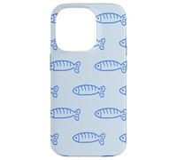 Cute Blue Sardine Charm Carcasa para iPhone 14 Pro