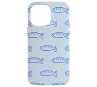 Cute Blue Sardine Charm Carcasa para iPhone 14 Pro MAX