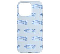 Cute Blue Sardine Charm Carcasa para iPhone 15 Pro MAX