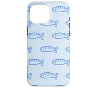 Cute Blue Sardine Charm Carcasa para iPhone 16 Pro MAX