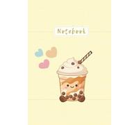 Cute Boba Coffee Notebook for Kids | 120 Lined Pages | Kawaii Bubble Tea Journal | 6" x 9" Writing Notebook for School & Journaling: Adorable Caramel ... Cover - for Girls, Teens & Stationery Lovers