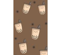 Cute Boba Tea Notebook: 5 x 8 Inch Blank Journal with Adorable Bubble Tea Cover | 100 Pages | Nysha Books