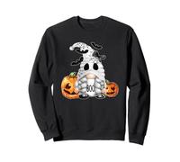Cute Boo Ghost GNOME For Girls Halloween Bats and Pumpkin Sudadera