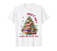 Cute Book Lover Christmas Reading Holiday Librarian Xmas Camiseta