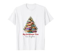 Cute Book Lover Christmas Reading Holiday Librarian Xmas Camiseta