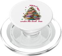 Cute Book Lover Christmas Reading Holiday Librarian Xmas PopSockets PopGrip para MagSafe