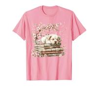Cute Book Reading Themed Decor For Golden Retriever Dog Mom Camiseta