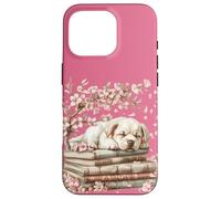 Cute Book Reading Themed Decor For Golden Retriever Dog Mom Carcasa para iPhone 16 Pro