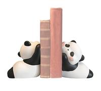 Cute Bookends | Resin Panda Book Ends | Book Ends For Shelves | Books Endss For Shelvess | Non-Skid Resin Books End Home Decor F0r Bedroom Living Room Desk Home Office Library Table Desktop Kitchen