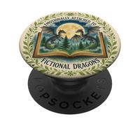 Cute Bookish Emotionally Attached To Fictional Dragons PopSockets PopGrip Adhesivo