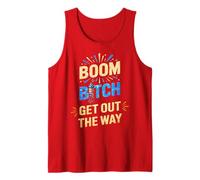 Cute Boom Bitch Fireworks Squad America el 4 de Julio Bang Expert Camiseta sin Mangas