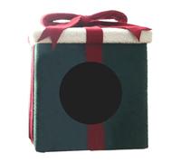 Cute Box Shape Cat House, Soft Bed House for Pet, Indoor Pet Bed Cave, Comfy Closed Warm Pet Cave Bed 13.78x13.39x13.78 Inches for Indoor Pets, Cat and Dogs (White, Green)