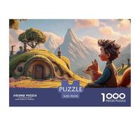 Cute Boy with Brown Hair 1000 Piezas Papel Premium Rompecabezas Magical Mountain Desafiante Jigsaw Educativo Adultos 70x50cm/1000pcs