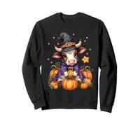 Cute Bull Witch Spooky Pet Halloween Matching Family Farm Sudadera