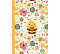 Cute Bumble Bee in Red Bow Tie Lined Notebook - Adorable Bumblebee Design with Flowers | Bee Lover Journal | Gift for Kids, Teens & Nature Lovers