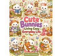 Cute Bunnies Living Cozy Everyday Life: Bold and Easy Coloring Book for Adults, Teens & Bunny Lovers | Relaxing Cozy Rabbit Scenes for Stress Relief and Mindfulness